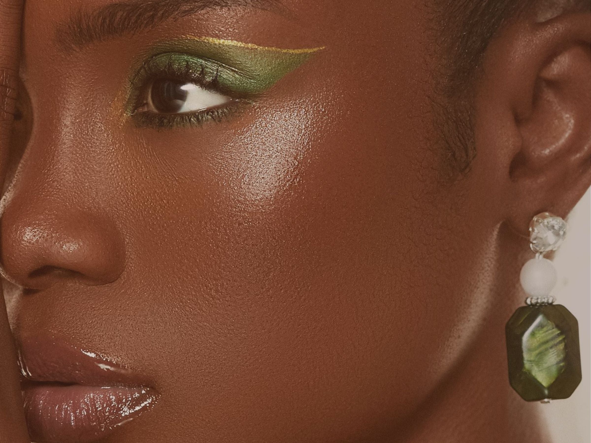 Hydrated glowing skin close-up showing smooth radiant texture
